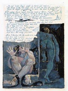 「ヨーロッパ：予言」からのイラスト、ランベス、1794（紙にインクとトイレ） 作： William Blake